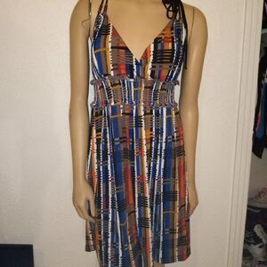 Multicolored Apostrophe stretch dress